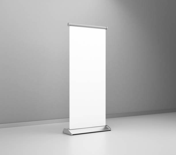 Blank roller banner, Template, 3D rendering. stock photo