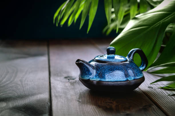 istock Asian tea concept. Traditional Asian tea ceremony arrangement. 1221732696