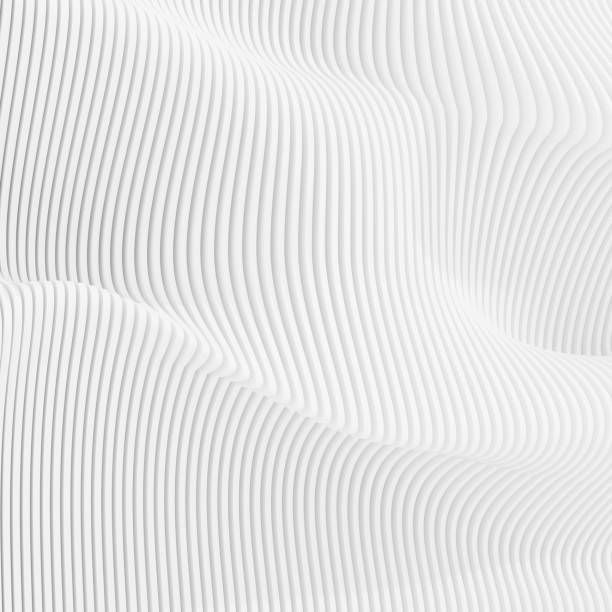 istock Abstract of white pattern, smooth shape, architecture facade details,Perspective of future building design, Parametric wall. 3D rendering. 1221733326