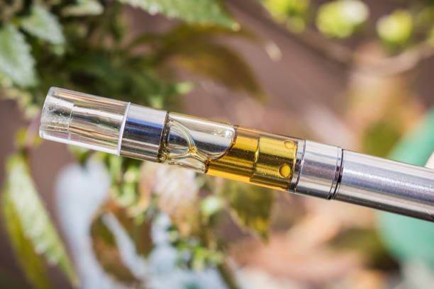 Thccbd Cannabis Oil Terpenes Filled Vape Pen Cartridge Isolated Up Close  Stock Photo - Download Image Now - iStock