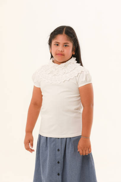 istock Girl on white background 1221735371