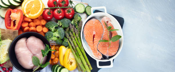 istock Low glycemic healthy foods for  diabetic diet. 1221739074