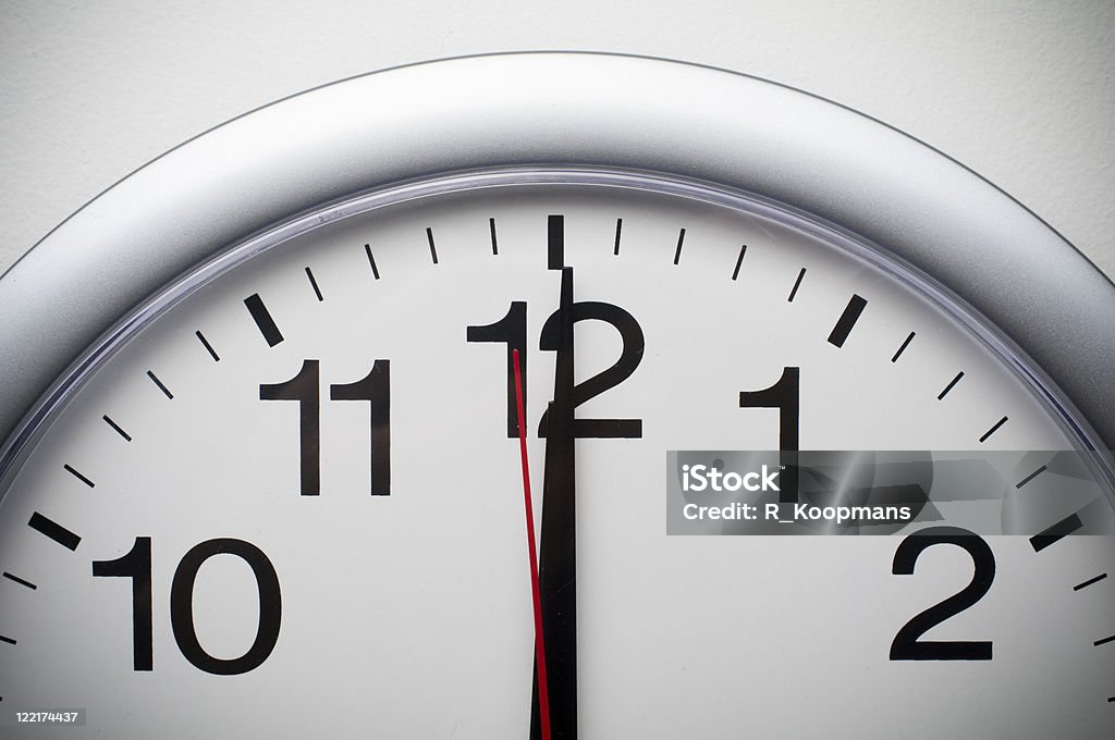 Stroke of noon or midnight  12 O'Clock Stock Photo