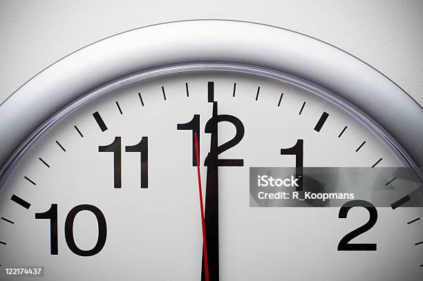 Stroke Of Noon Or Midnight Stock Photo - Download Image Now - 12 O'Clock, Clock, Color Image
