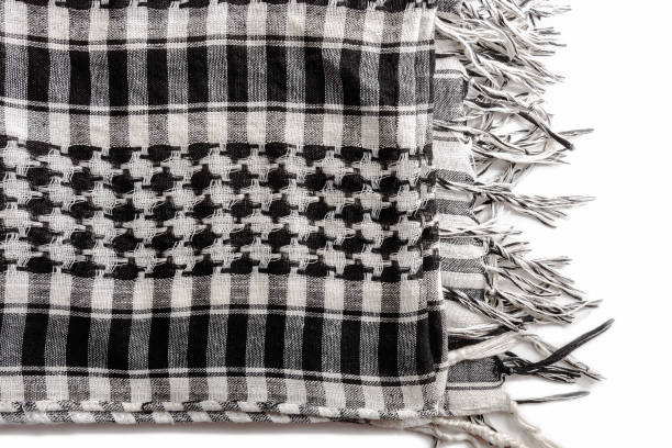 istock black and white arabic scarf background 1221745889