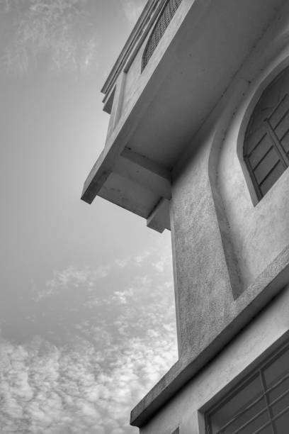 istock Black and White View of a Local Mosque, Masjid 1221755387