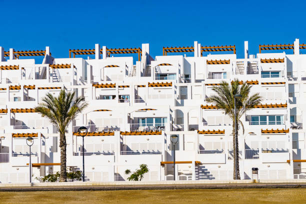 istock Spanish resort white buildings 1221756714