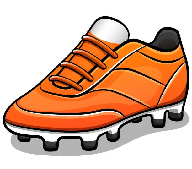 Vector illustration of Vector soccer shoes design isolated