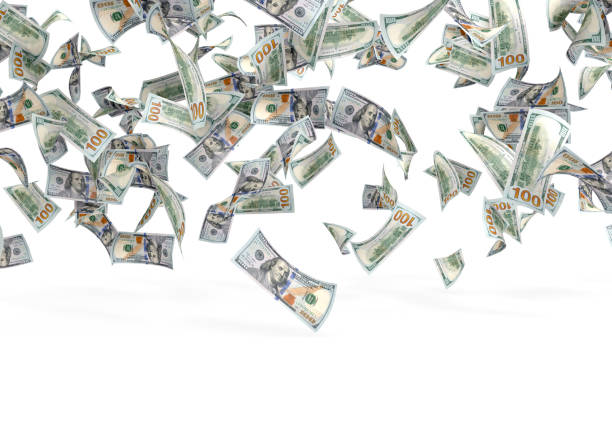 istock A 3D rendering image of banknotes falling to the white floor 1221764235
