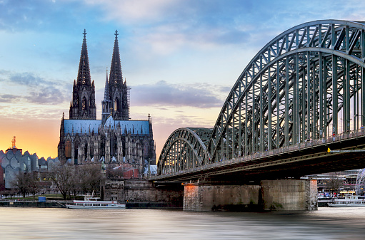 Cathedral in Cologne at night