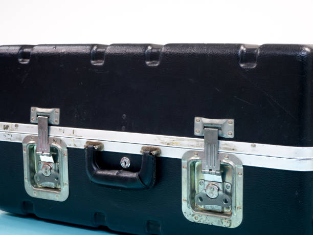 istock Vintage suitcase isolated on white background. 1221769623