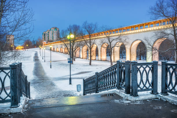 istock Rostokinsky aqueduct in Moscow 1221773009