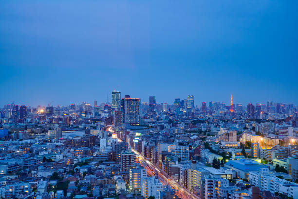 istock night view of a Japanese city 1221777897