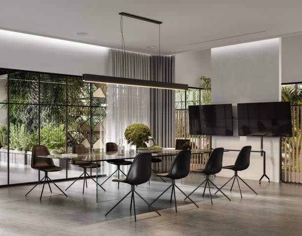 istock 3D Rendering of a office conference room 1221777976