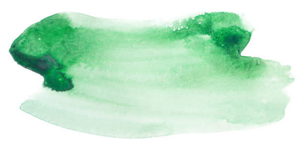 istock green watercolor stain on a white background 1221779857