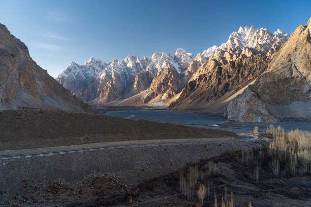 istock Passu cathedral mountains peak in Passu valley, Karakoram mountains range in Gilgit Baltistan, Pakistan 1221781501