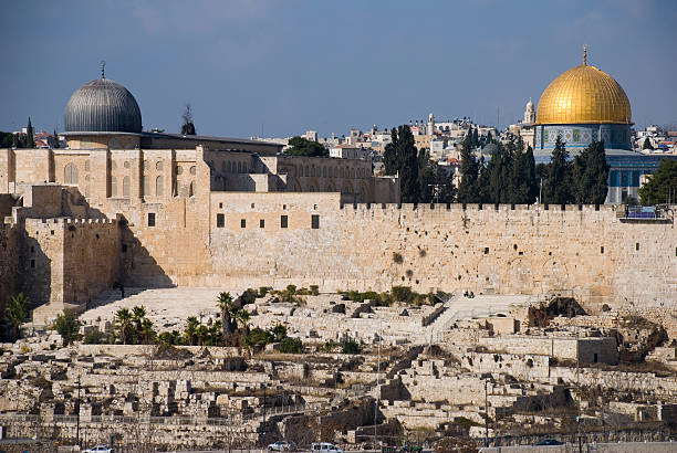 istock Old City walls and mosques in Jerusalem 122178262