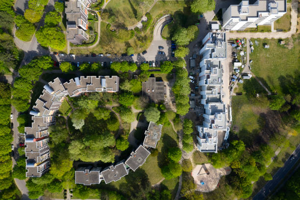 istock Apartment Buildings, Aerial View 1221782944