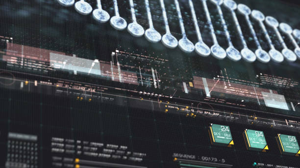 istock Holographic Display of Advance DNA Sequence Analysis 1221783803
