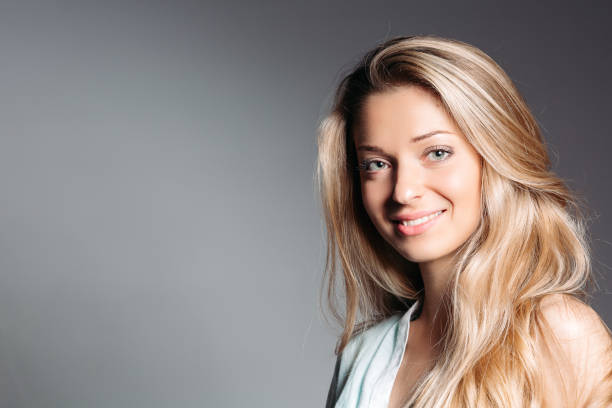 istock Portrait of beautiful smiling model with perfect makeup. 1221785745