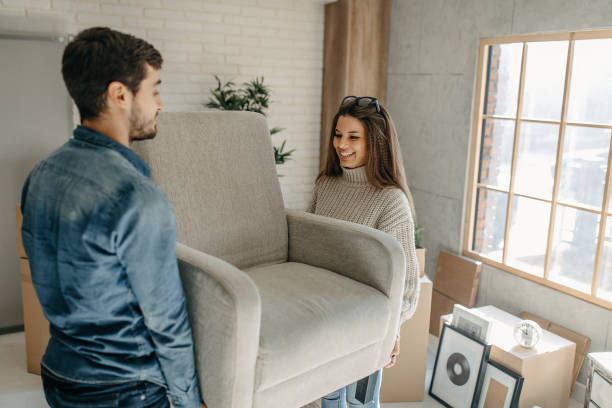 istock Couple planing how to decorate apartment 1221786038