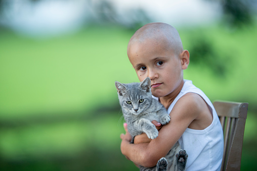 Little boy with cancer.