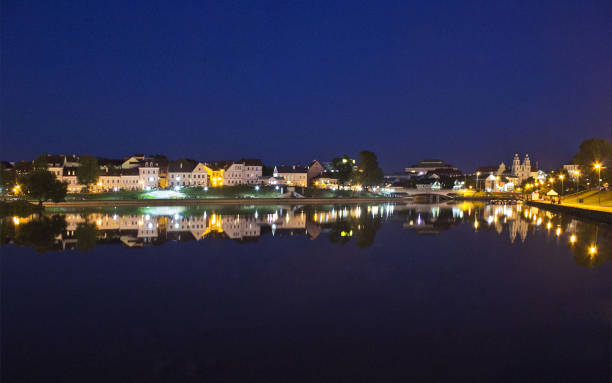 istock Minsk - panorama in the evening on the Trinity suburb 1221794038