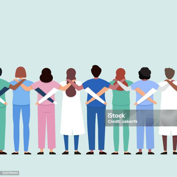 Medical Team Working Together Stock Illustration - Download Image Now - Healthcare And Medicine, Teamwork, Nurse