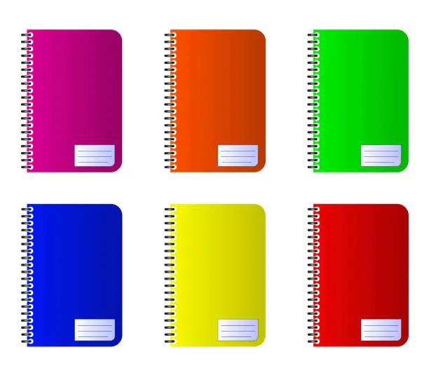 Vector illustration of Spiral notebook icon. Office product. Vektor illustration.