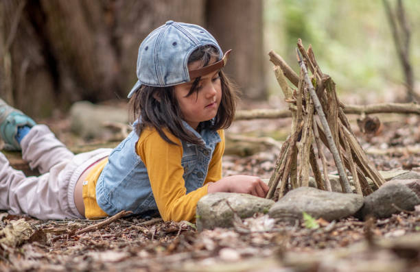 istock Kids in the forest 1221806645