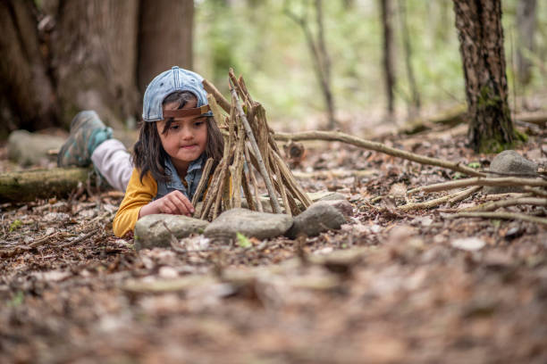 istock Kids in the forest 1221806646