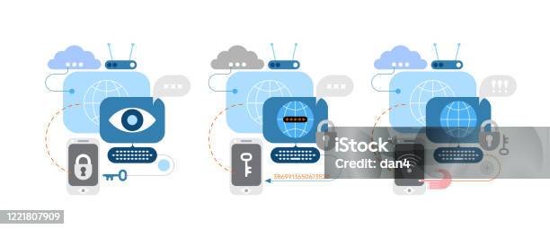 Computer Security Designs Stock Illustration - Download Image Now ...