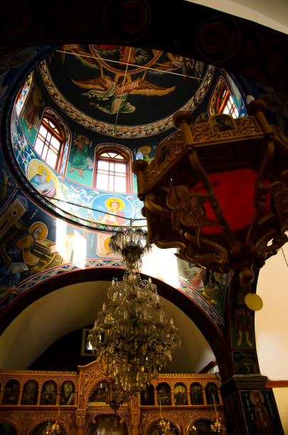 istock Greek church. Greek temple. 1221815582