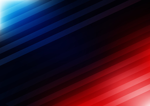 Vector of blue and red color Abstract design with geometric Line shapes.