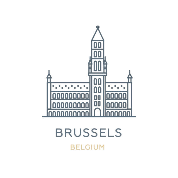 ilustrações de stock, clip art, desenhos animados e ícones de brussels city, belgium - brussels