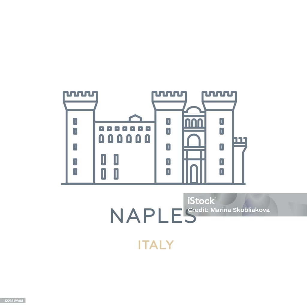 Napoli città, Italia - arte vettoriale royalty-free di Napoli