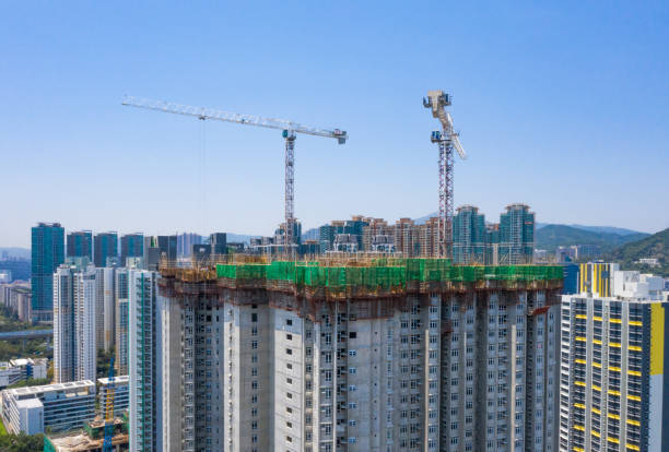 istock Construction site in Nam Cheong, Hong Kong 1221819557
