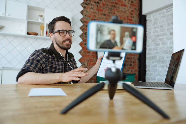 istock Man confused by a videocall 1221819575