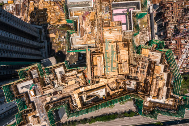 istock Construction site in Nam Cheong, Hong Kong 1221819584