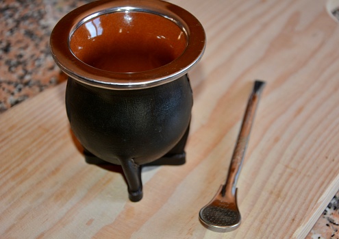 Mate tea cup. Typical from South America.