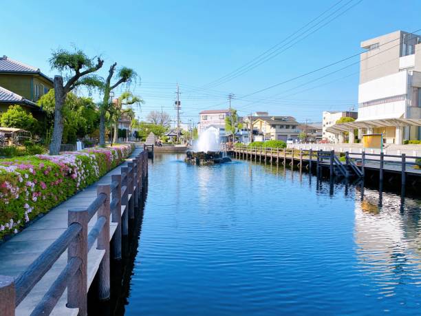 Japan ,Saijo City, Uchinuki Water This is a water drawing station in Saijo City, Japan. mt ishizuchi stock pictures, royalty-free photos & images