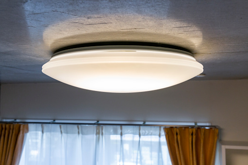 a lighting equipment installed in the room of residential space
