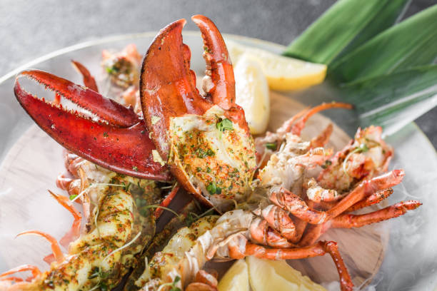istock Grilled lobster tails baked in Josper oven 1221824632