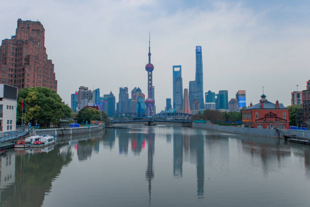 istock Sunset of Lujiazui 1221825103