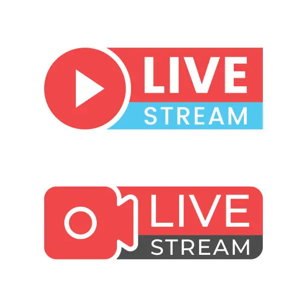 Vector illustration of Live Stream Icon Vector Design.