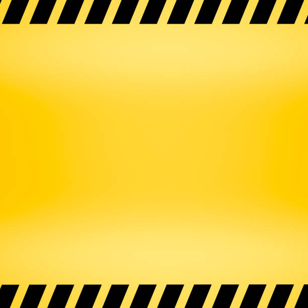 Caution lines backgrounds Worn hazard stripes Warning tapes Danger signs