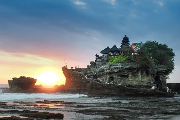 Tanah Lot Balinese Temple stock photo