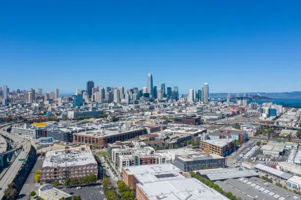 Photo of Aerial View of San Francisco Skyline with Freeways