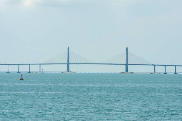 istock Main Span Stayed Cable of Penang Bridge, Malaysia 1221835036