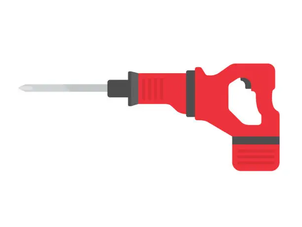 Vector illustration of electric screwdriver